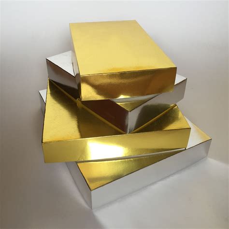 metallic gold cardboard box|ONE MORE 50.